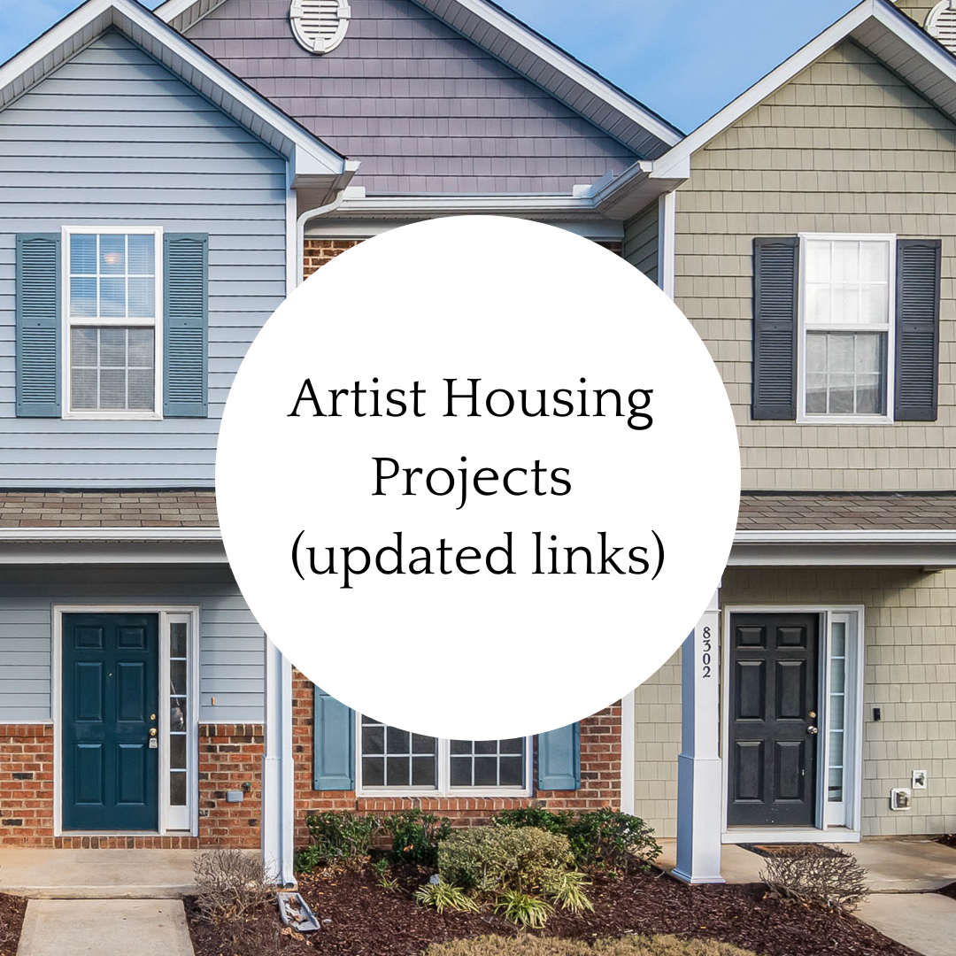 Artist Housing Projects Updated With More Links Online Marketing For Artists