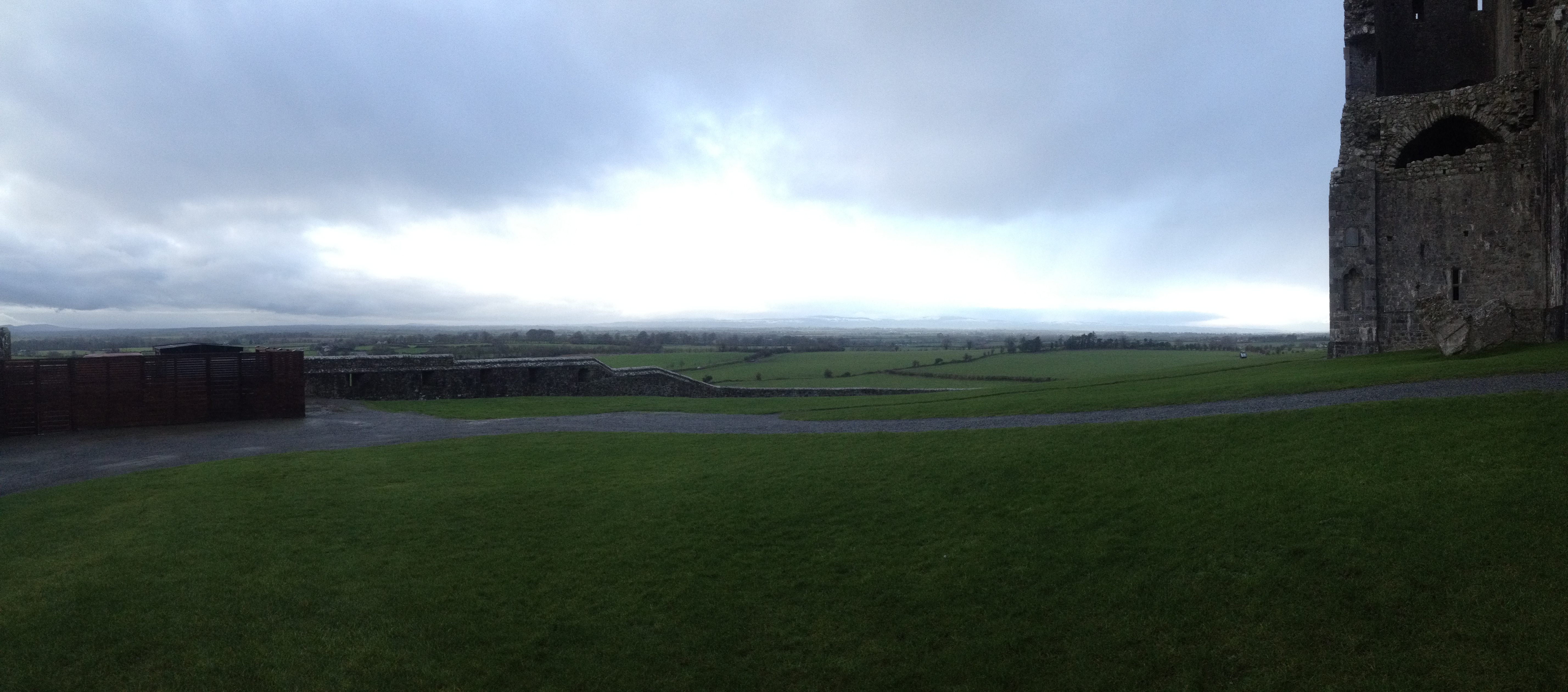 Overlooking the countryside outside The Rock of Cashel, an 800 year old castle in Ireland. Click to expand, its really beautiful. 