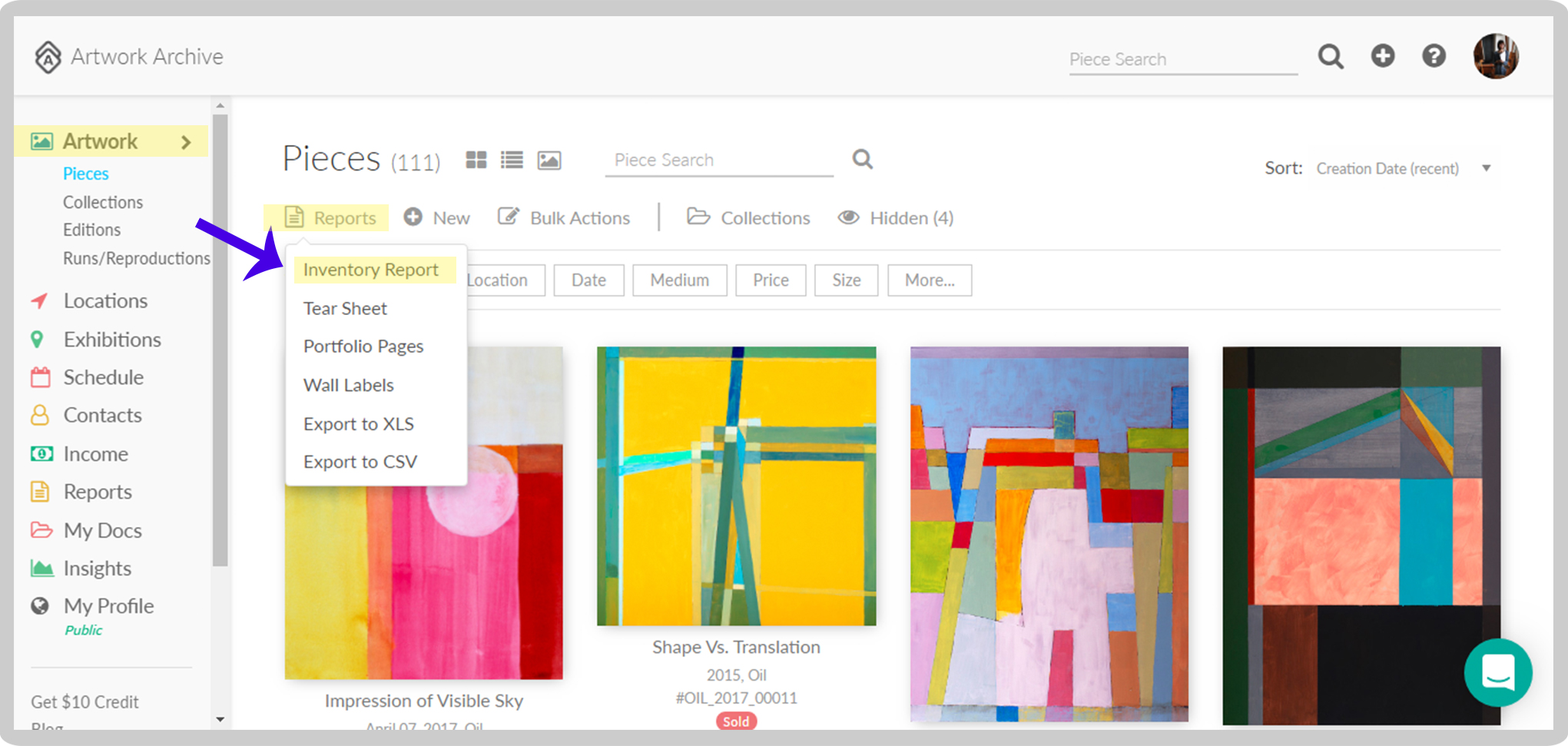 Artwork Archive Review Inventory Management in 2022. How to Sell Art