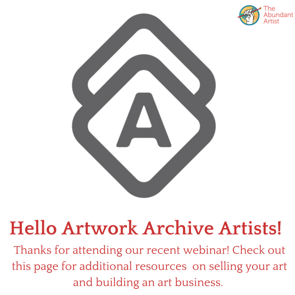 Hello Artwork Archive Artists! How to Sell Art Online Online